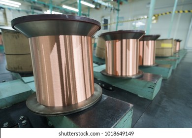 Copper Wire Drawing Process First Enamel Stock Photo 1018649149