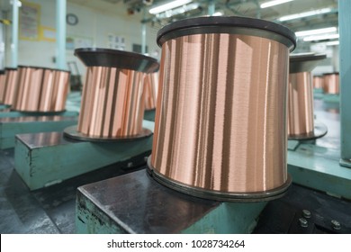 Copper Wire Drawing Process First Enamel Stock Photo 1028734264