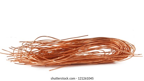 Copper Wire Isolated On White Background