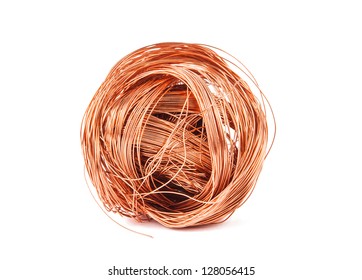 Copper Wire Isolated On White