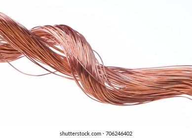 Copper Wire Isolated On White Background