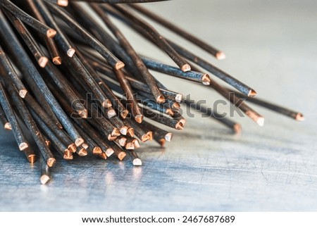 Copper wire non-ferrous metals, raw material for energy industry
