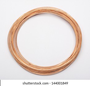 Copper Wire On White Background