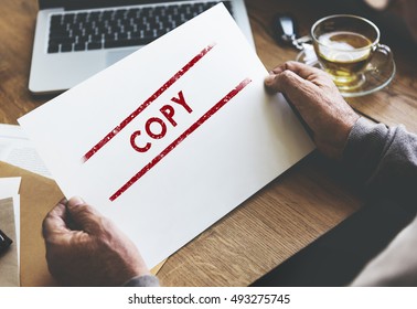 Copy Duplicate Print Scan Transcript Counterfoil Concept