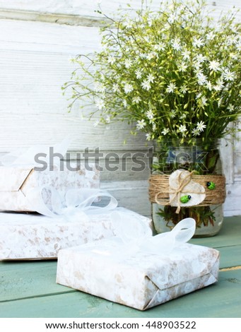 Similar – Acacia bouquet on the table in living room