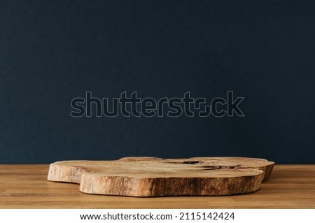 Copy space for product, empty background and wooden desk