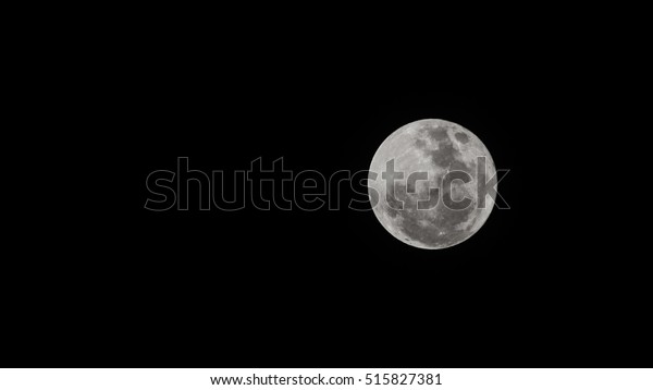 Copy\
space of super moon. Nature and environment\
concept.