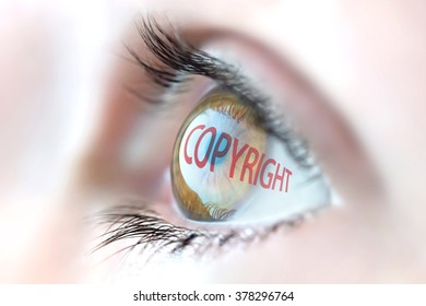 Copyright reflection in eye. 