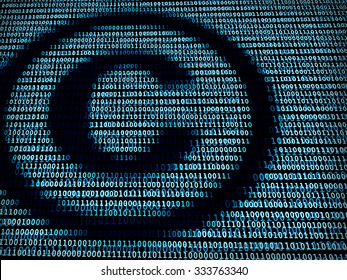 Copyright Symbol In Digital Background / A Concept Of Intellectual Property In Technology