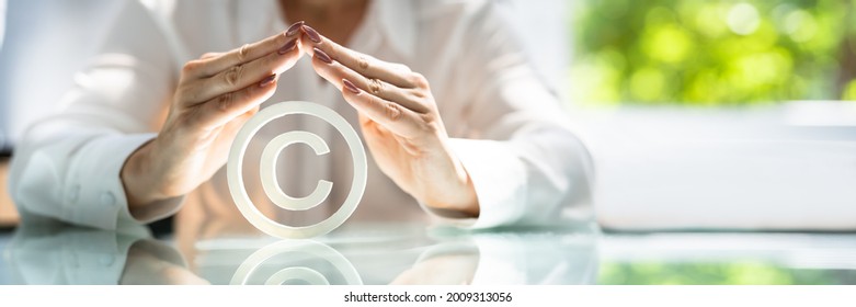 Copyright Symbol Protection Sign. Register Trademark And Logo