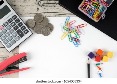 Copyspace flatlay for office or student
