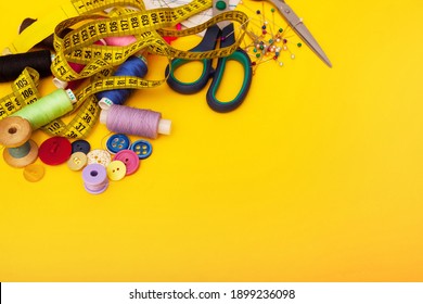 Copyspace frame with sewing tools