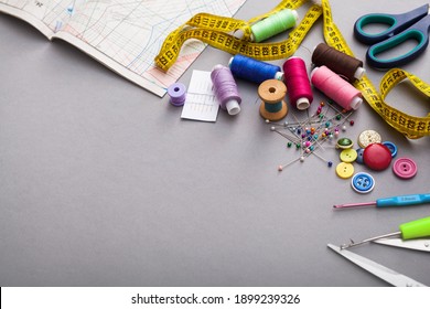 Copyspace frame with sewing tools