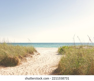 Coquina Beach Scenery In Florida