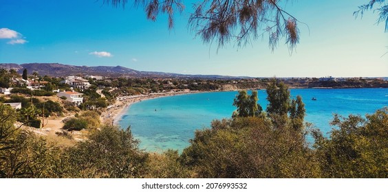 Coral Bay Beach In Paphos, Cyprus.