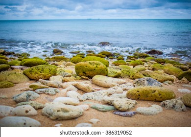 Coral Beach Rock At Koh Samui Island, Thailand