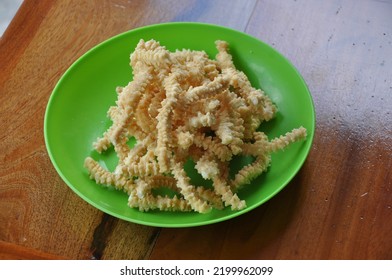 Coral Dessert Put On A Green Plate On The Table. It Is A Snack Used To Eat At Raya.