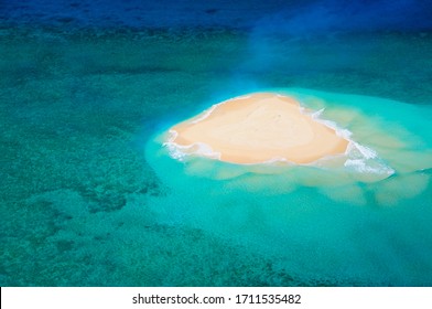 Coral Reef With Sand Island, Near Grande Terre Island, Mayotte