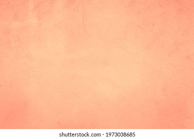 Coral stucco wall textured background. Beautiful Abstract Grunge Artistic Texture. Pastel Stylized Orange Backdrop For for design.
