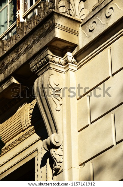 Corbel On Outside Old Art Deco Stock Image Download Now