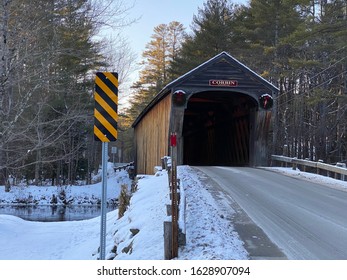 The Corbin Covered Bridge in Newport, New Hampshire.