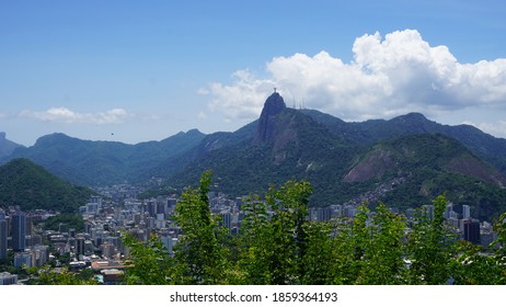 
Corcovado, Christ The Redeemer And Rio De Janeiro Seen From The Sugarloaf Mountain