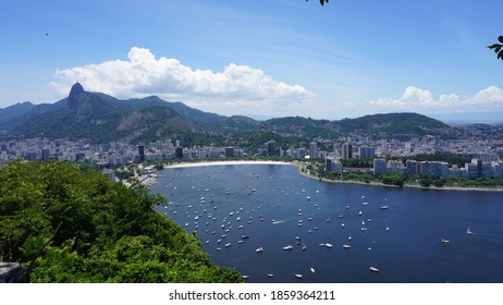 
Corcovado, Christ The Redeemer And Rio De Janeiro Seen From The Sugarloaf Mountain