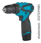 Cordless drill, Screwdriver, power tool, on white background in insulation.