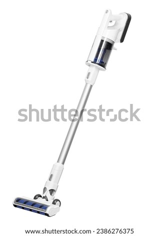 Cordless vertical handheld vacuum cleaner isolated on a white background. With clipping path