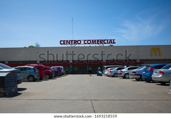 Cordoba, Argentina -\
January, 2020: Parking lot near big shopping center called Centro\
Comercial in Cordoba