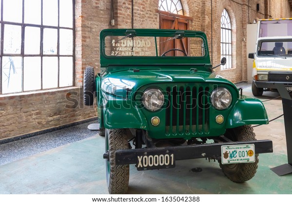 Cordoba Argentina January 29 Jeep Ika exposed in the\
Industrial museum of the city located in Sarmiento district. Shoot\
on January 29, 2020