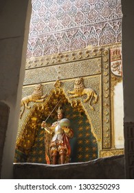 Cordoba, Spain, November 9, 2018. Sculpture Of Saint Ferdinand III Of Castile In Mosque-Cathedral Of Cordoba, Spain