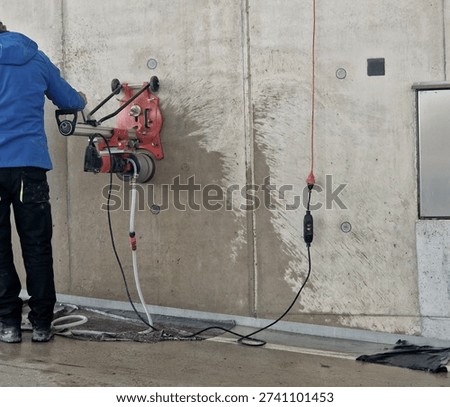 Core drilling, which is a technology used to create precise circular holes in hard building materials such as concrete, reinforced concrete, bricks or stone. Diamond crown segments that allow penetration even through steel reinforcement in concrete. Drill stand, tripod