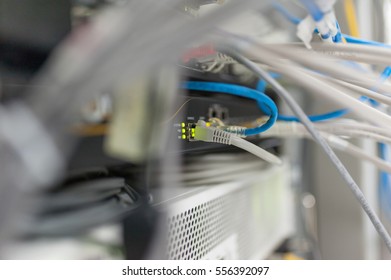 Core switch technology in network room place . - Shutterstock ID 556392097