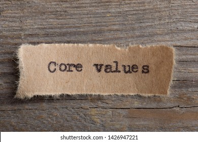 CORE VALUE - Word On A Piece Of Paper Close Up, Business Creative Motivation Concept