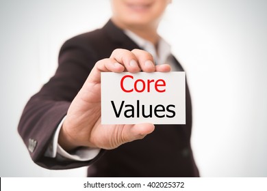 Core Values Message Word On Card Stock Photo 402025372 | Shutterstock