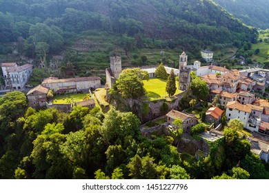Corenno Plinio - Lake Como (IT) - Aerial view of the village - Shutterstock ID 1451227796