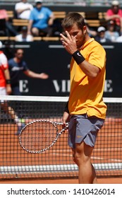 Corentin Moutet (FRA) During The Open Parc Auvergne-Rhone-Alpes Lyon 2019, ATP 250 Tennis Tournament On May 22, 2019 At Parc De La Tete D'Or In Lyon, France