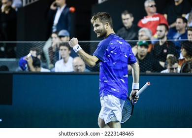 Corentin Moutet Of France During The Rolex Paris Masters, ATP Masters 1000 Tennis Tournament, On October 30, 2022 At Accor Arena In Paris, France.