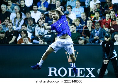 Corentin Moutet Of France During The Rolex Paris Masters, ATP Masters 1000 Tennis Tournament, On October 30, 2022 At Accor Arena In Paris, France.