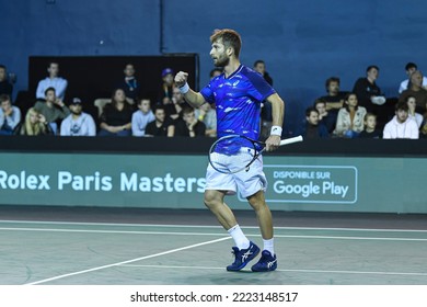 Corentin Moutet Of France During The Rolex Paris Masters, ATP Masters 1000 Tennis Tournament, On October 30, 2022 At Accor Arena In Paris, France.