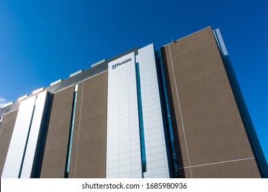 Coresite Data Center Exterior In Silicon Valley. CoreSite Realty Corporation Invests In Carrier-neutral Data Centers And Provides Colocation And Peering Services - Santa Clara, CA, USA - 2020