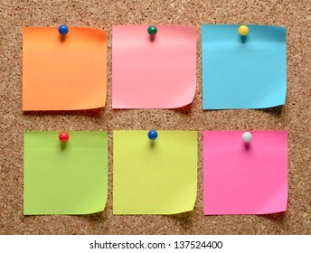 The Cork Board With Blank Notes