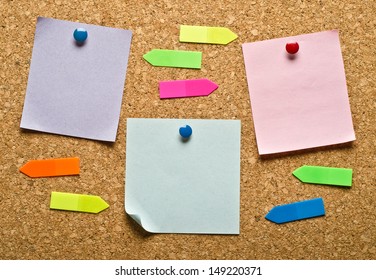 Cork Board With Blank Notes