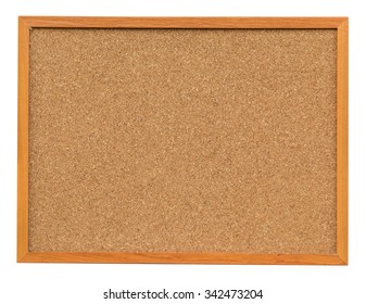 Cork board isolated on white with clipping path.