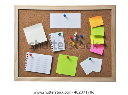 Cork board isolated on white