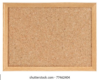 Cork board isolated over white background