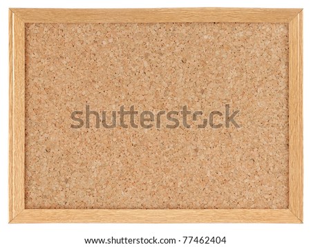 Cork board isolated over white background