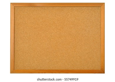 Cork Bulletin Board Isolated On White Background