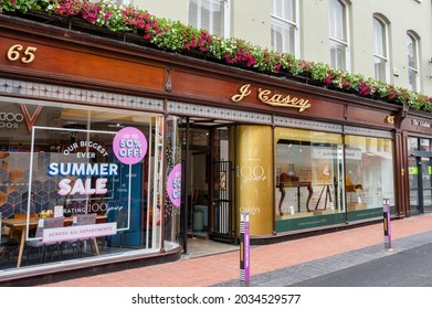 Cork, Ireland- July 14, 2021: The Front Of J Casey Funiture Store In Cork City